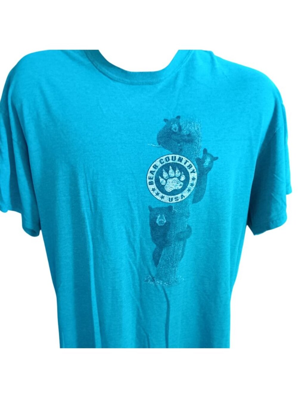 Bear Country Vintage T-Shirt Large Y2K Nature USA Graphic T-Shirt M Blue Cotton